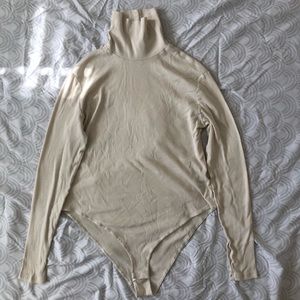 Cream H&M Turtle Neck Bodysuit